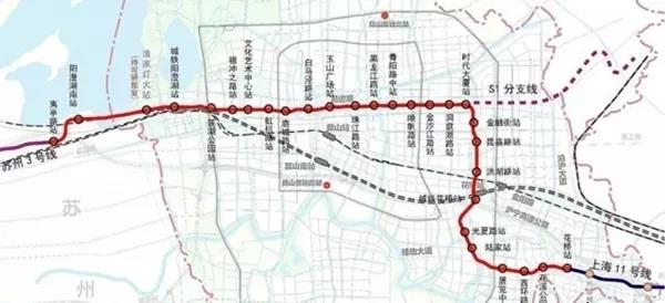 苏州昆山s1地铁线路图图片